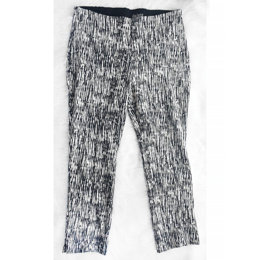 Slim Factor by Investments Ponte Knit Ankle Length Slim Size Large